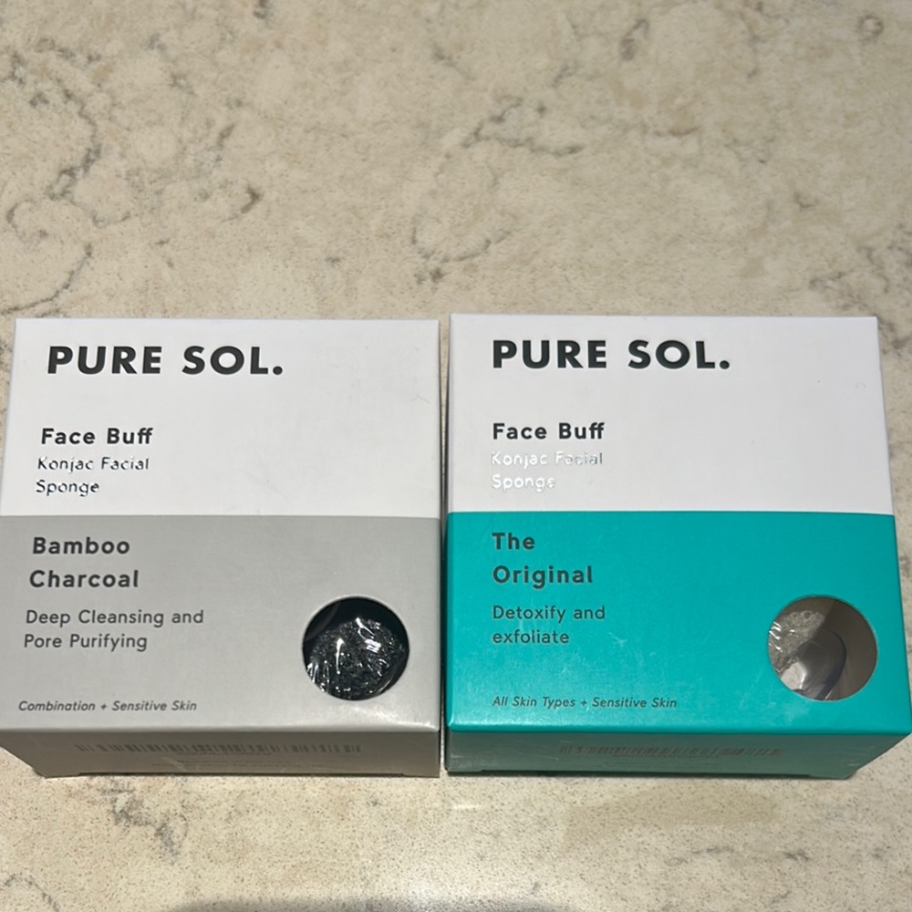 PURE SOL Gray and Green Cleanser Exfoliant Set